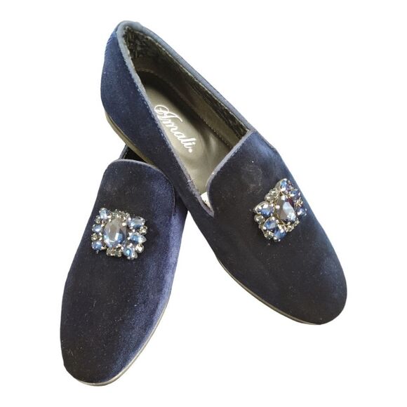 MEN'S AMALI VELVET SLIP ON LOAFER WITH JEWELED BIT & MATCHING PIPING. TIAGO OO2. - Picture 1 of 7